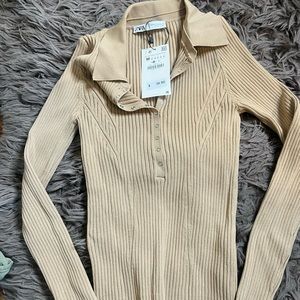 Zara sold out knit polo size M - tag no longer attached but still brand new